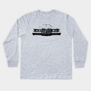 Pontiac Grand Prix 1970s American classic car monoblock black Kids Long Sleeve T-Shirt